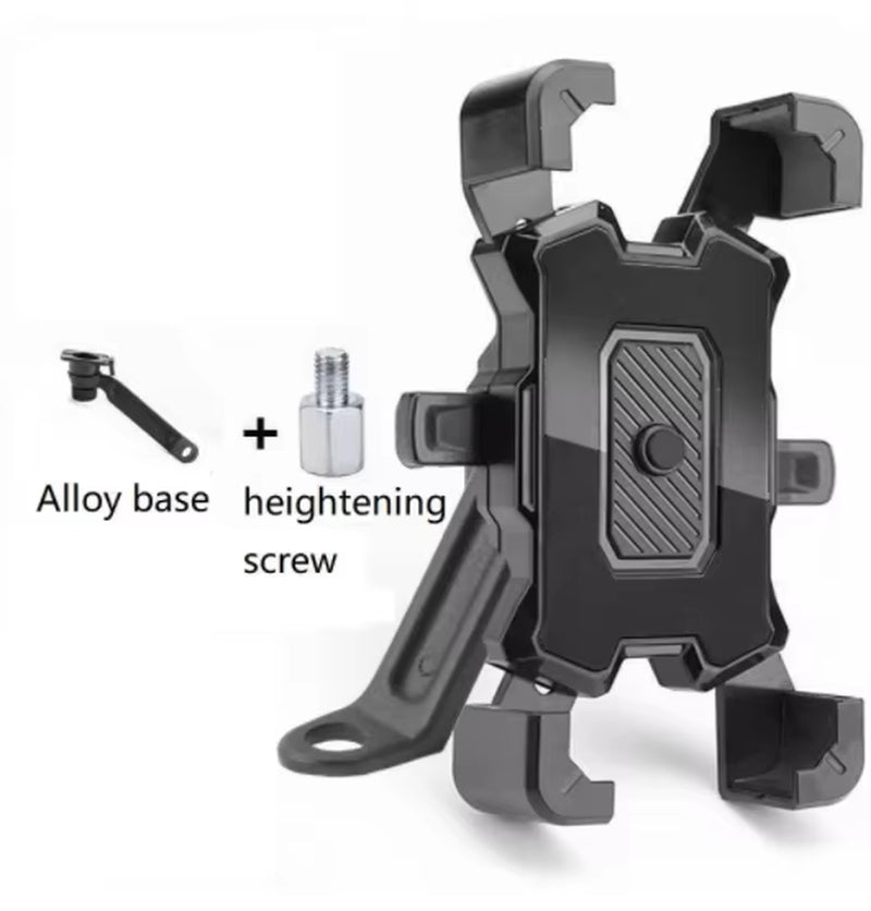 Premium Waterproof Motorcycle Phone Holder with 360° Swivel Adjustable Stand for Secure Navigation and Communication