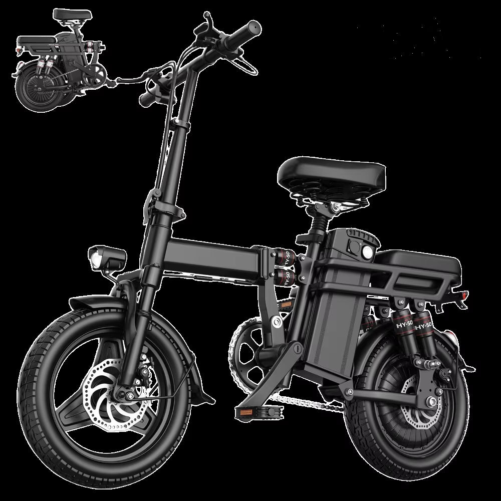 Experience the Freedom of Commuting with Our Folding Electric Motorcycle - 48V 20Ah/15Ah/10Ah Ebike with 500W Brushless Motor and 14-Inch Wheels