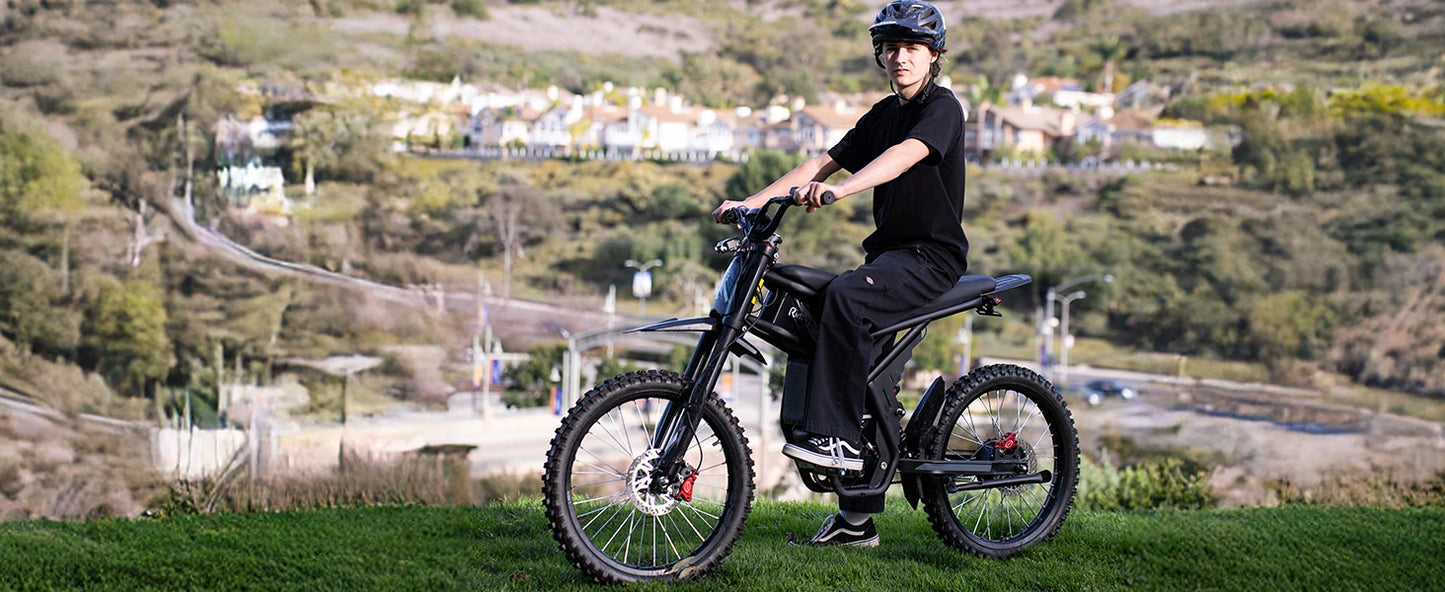 Electric Dirt Bike for Adults 2000W, Max 37MPH&85Mile Long Range Ebike with 25'' Tires, 1747Wh Dual  Battery E Bike Motorcycle