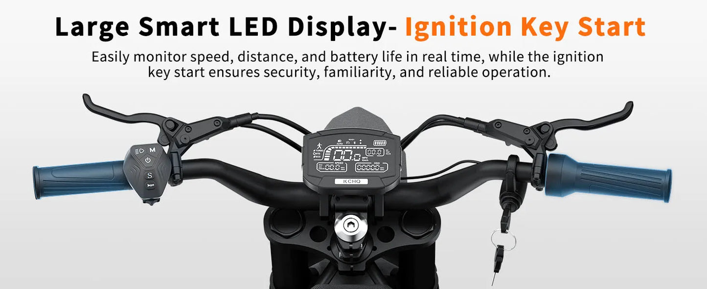 Electric Dirt Bike for Adults 2000W, Max 37MPH&85Mile Long Range Ebike with 25'' Tires, 1747Wh Dual  Battery E Bike Motorcycle