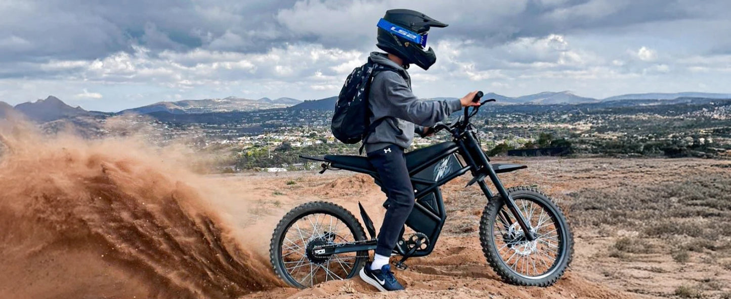 Electric Dirt Bike for Adults 2000W, Max 37MPH&85Mile Long Range Ebike with 25'' Tires, 1747Wh Dual  Battery E Bike Motorcycle