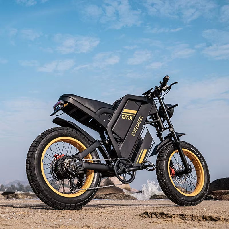 GT20 Adult Electric Mountain Bike - 20-Inch 48V Fat Tire E-Bike with High-Speed Motor and Long Range