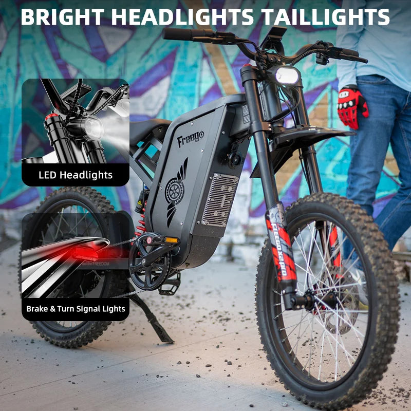 Unleash Adventure with the X2 Pro Electric Motorcycle – 6000W Peak Power, 60V30Ah Battery, and Speeds Up to 85 km/h!