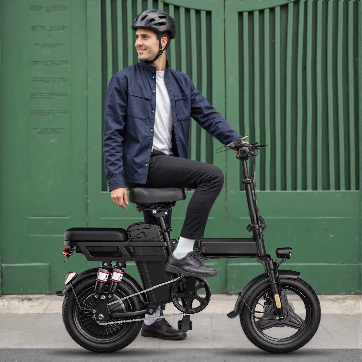 Experience the Freedom of Commuting with Our Folding Electric Motorcycle - 48V 20Ah/15Ah/10Ah Ebike with 500W Brushless Motor and 14-Inch Wheels