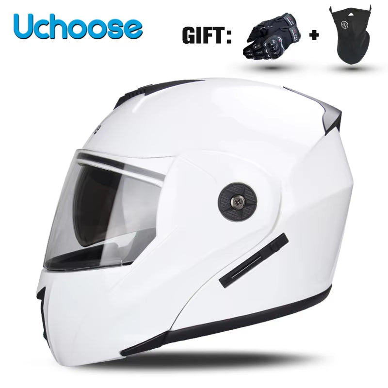 Premium DOT Certified Modular Flip-Up Motorcycle Helmet with Double Lens Visor - Unisex Safety Gear