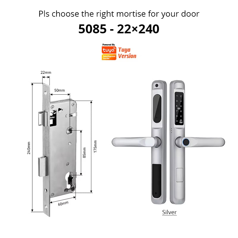 Revolutionary Tuya WiFi Waterproof Smart Door Lock - Biometric Fingerprint Digital Keyless Handle for Glass and Wooden Doors