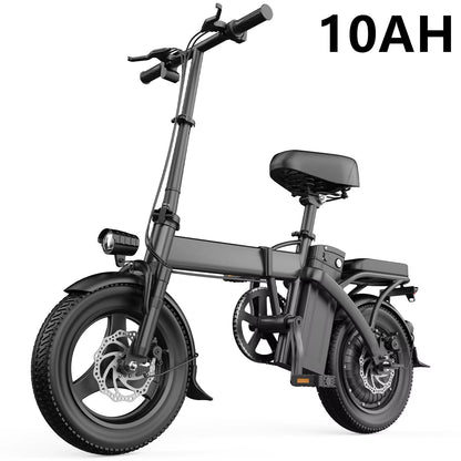 Experience the Thrill of Commuting with Our 500W Folding Electric Motorcycle - Ultimate Comfort with Full Shock Absorption!