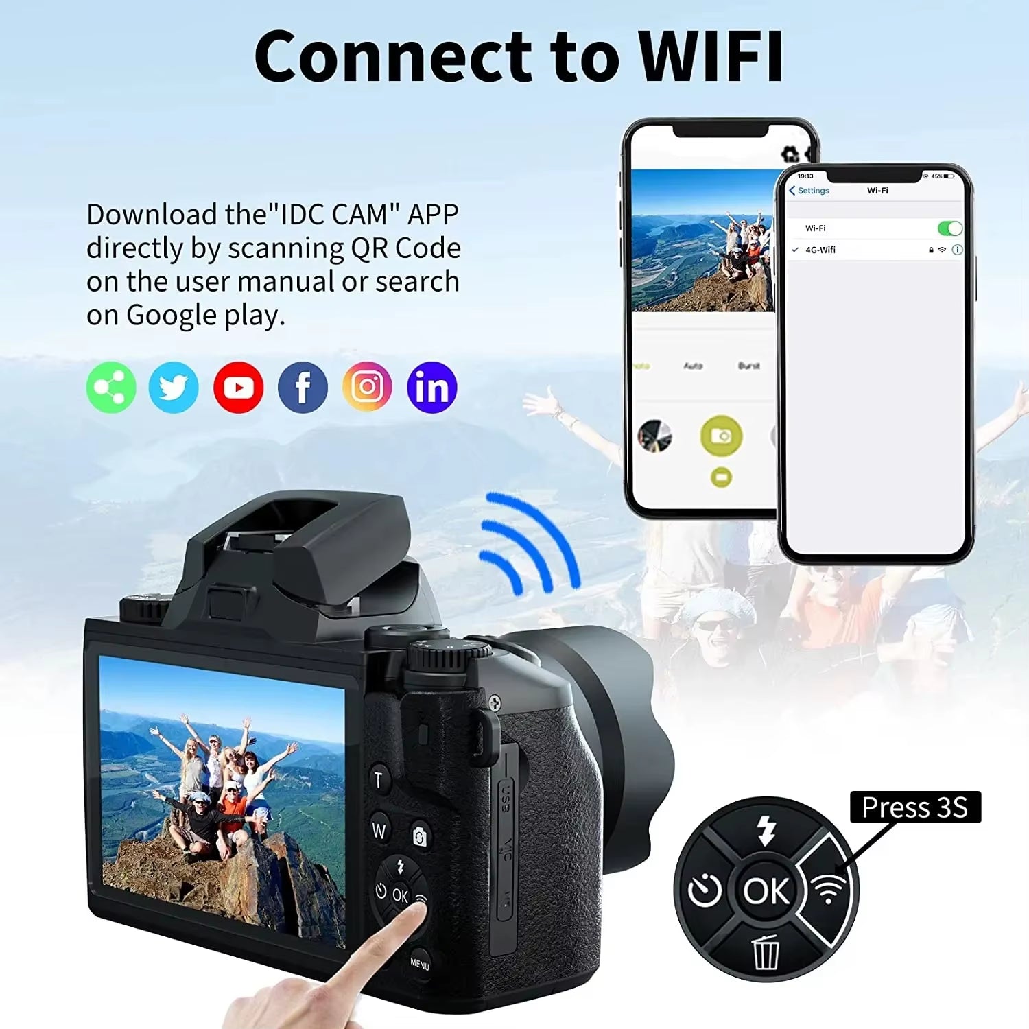 Capture Your World with the 2025 64MP 16X Zoom DSLR Camera - Stunning 4K HD Video, WiFi Connectivity & 4.0" Touchscreen for TikTok, Vlogging & Live Streaming!