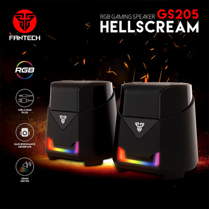 Elevate Your Gaming Experience with HELLSCREAM GS205 RGB Mini Wired Speakers for PC and Laptop