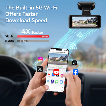 Experience Unmatched Clarity with the F8 4K+1080P Dual Lens Dash Cam - Your Ultimate Driving Companion!