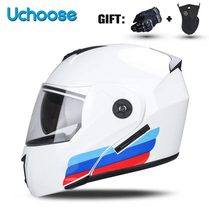 Premium DOT Certified Modular Flip-Up Motorcycle Helmet with Double Lens Visor - Unisex Safety Gear