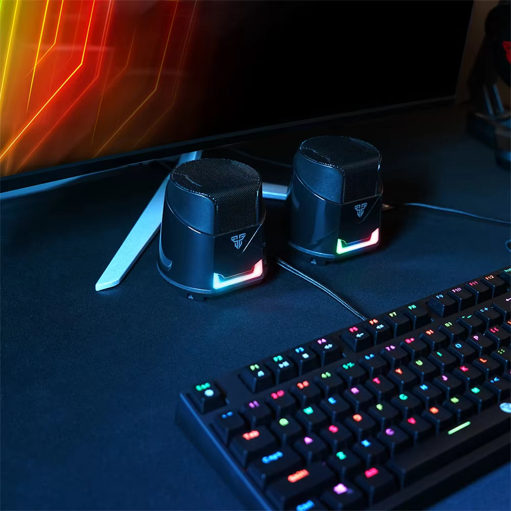 Elevate Your Gaming Experience with HELLSCREAM GS205 RGB Mini Wired Speakers for PC and Laptop