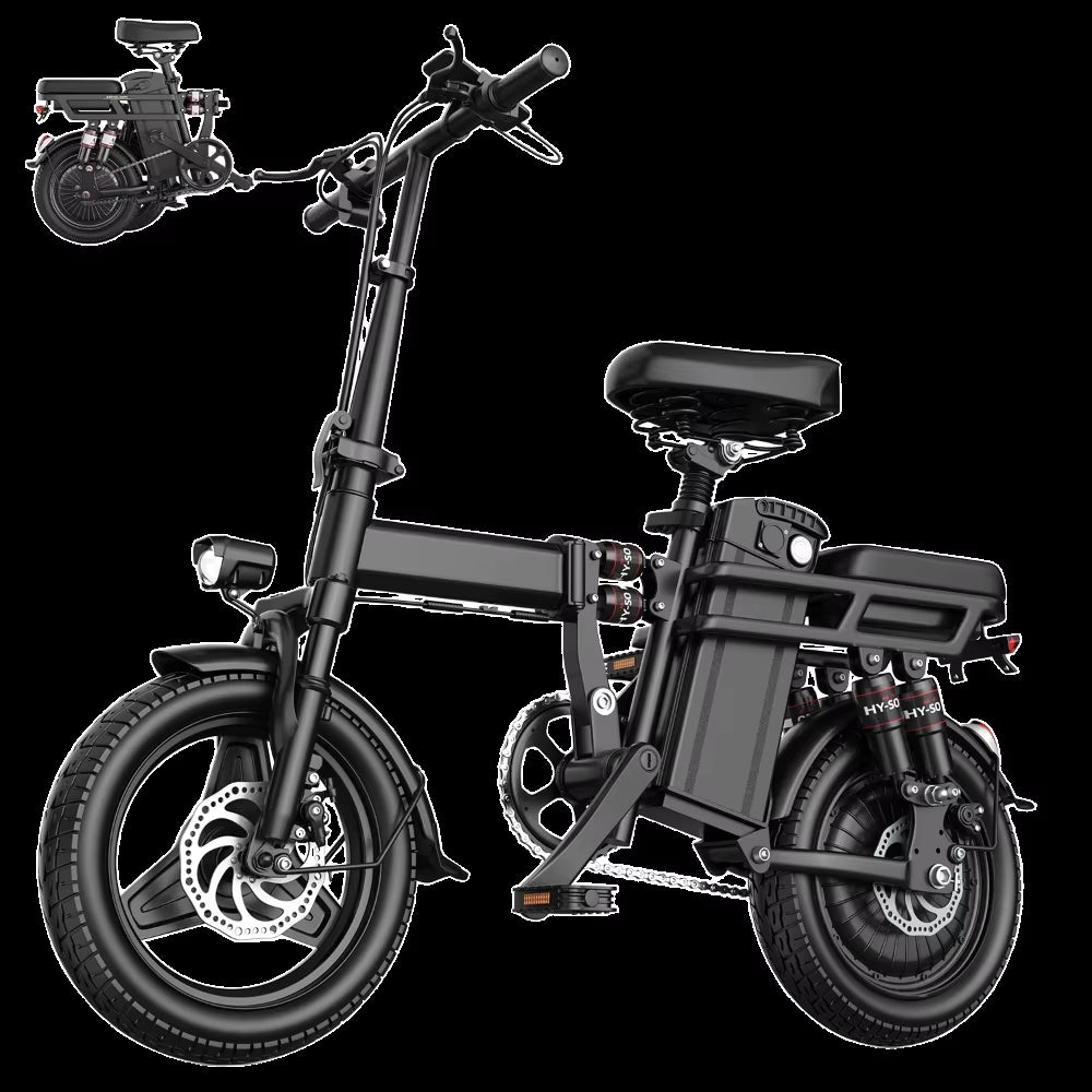 Experience the Freedom of Commuting with Our Folding Electric Motorcycle - 48V 20Ah/15Ah/10Ah Ebike with 500W Brushless Motor and 14-Inch Wheels