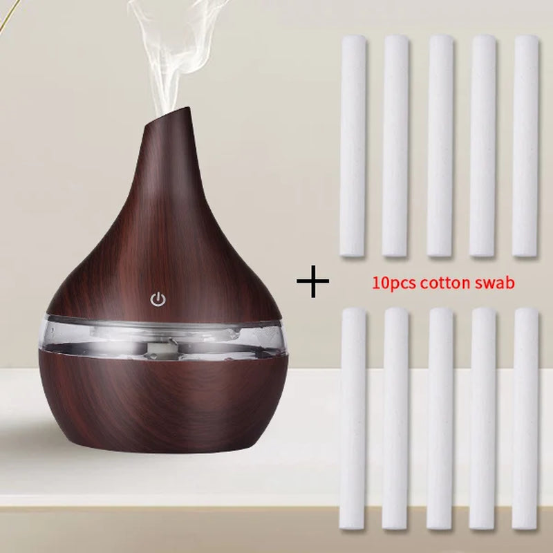 Transform Your Space with the Elegant Electric Aroma Air Diffuser: Wood Ultrasonic Humidifier for Essential Oil Aromatherapy and Cool Mist