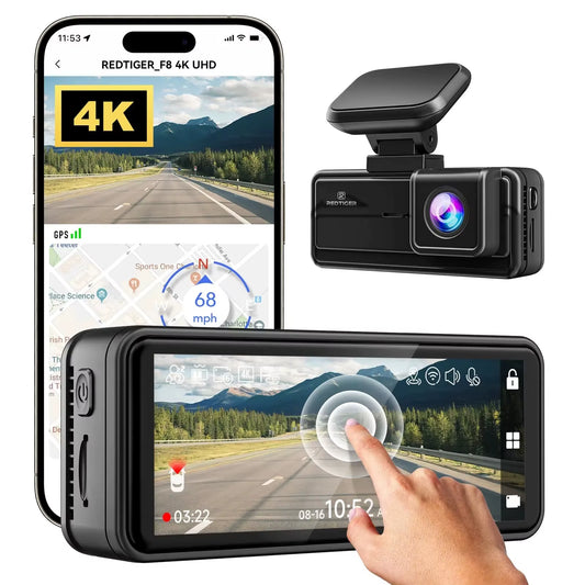 Experience Unmatched Clarity with the F8 4K+1080P Dual Lens Dash Cam - Your Ultimate Driving Companion!