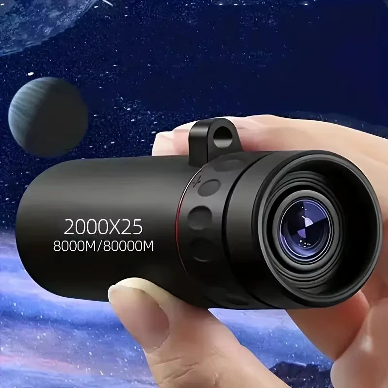 Experience the Universe: 2000X25 HD Monocular Telescope - Compact, Portable, and Perfect for Outdoor Adventures and Stargazing