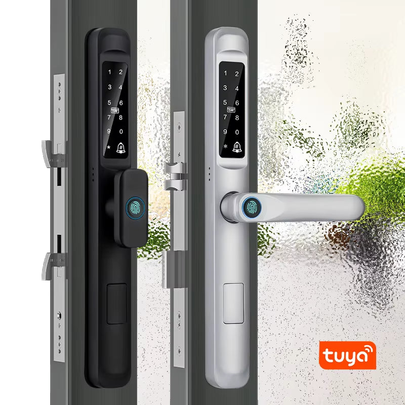 Revolutionary Tuya WiFi Waterproof Smart Door Lock - Biometric Fingerprint Digital Keyless Handle for Glass and Wooden Doors