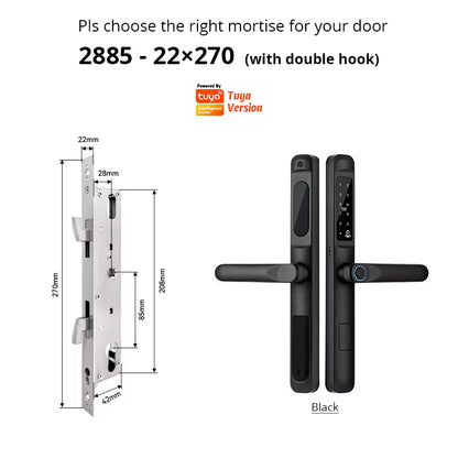Revolutionary Tuya WiFi Waterproof Smart Door Lock - Biometric Fingerprint Digital Keyless Handle for Glass and Wooden Doors