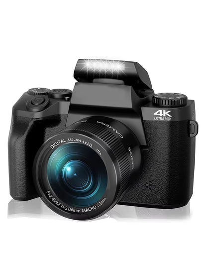 Capture Your World with the 2025 64MP 16X Zoom DSLR Camera - Stunning 4K HD Video, WiFi Connectivity & 4.0" Touchscreen for TikTok, Vlogging & Live Streaming!