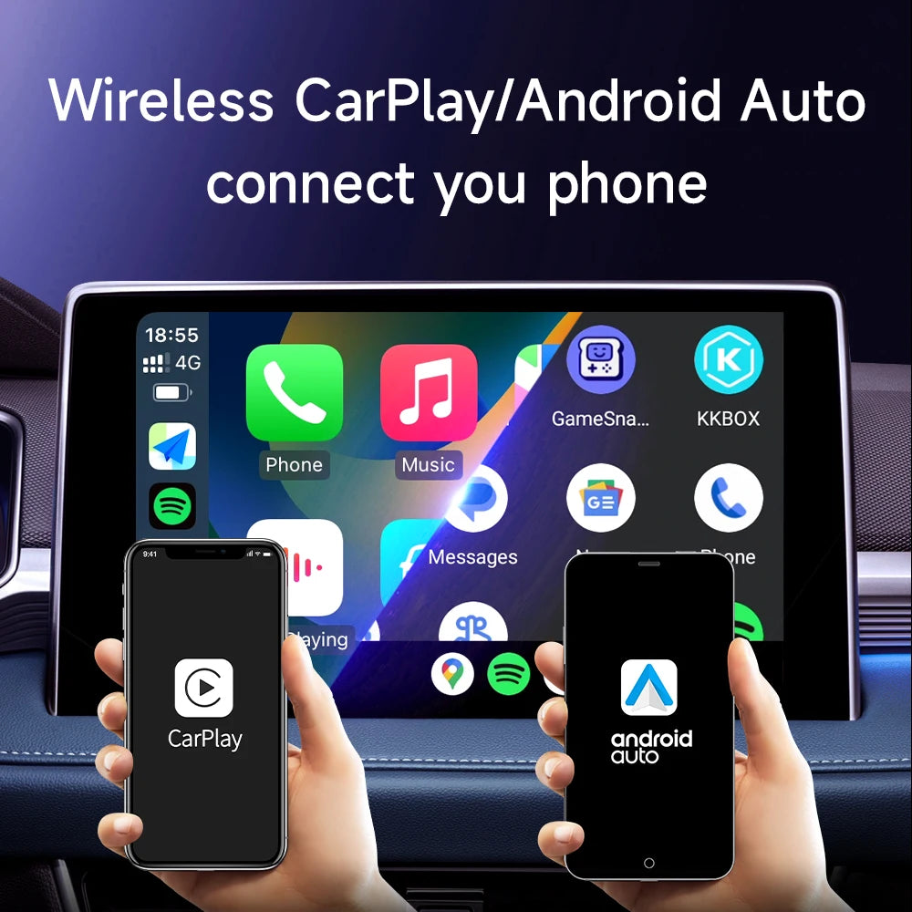 Transform Your Driving Experience with the HEYINCAR Smart AI Box: Seamless Wireless CarPlay & Android Auto Adapter for Streaming Netflix and YouTube