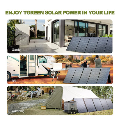 Foldable Solar Panel 400W / 200W / 140W / 100W / 60W Solar Panel with Solar Output for Power Station Solar Generator