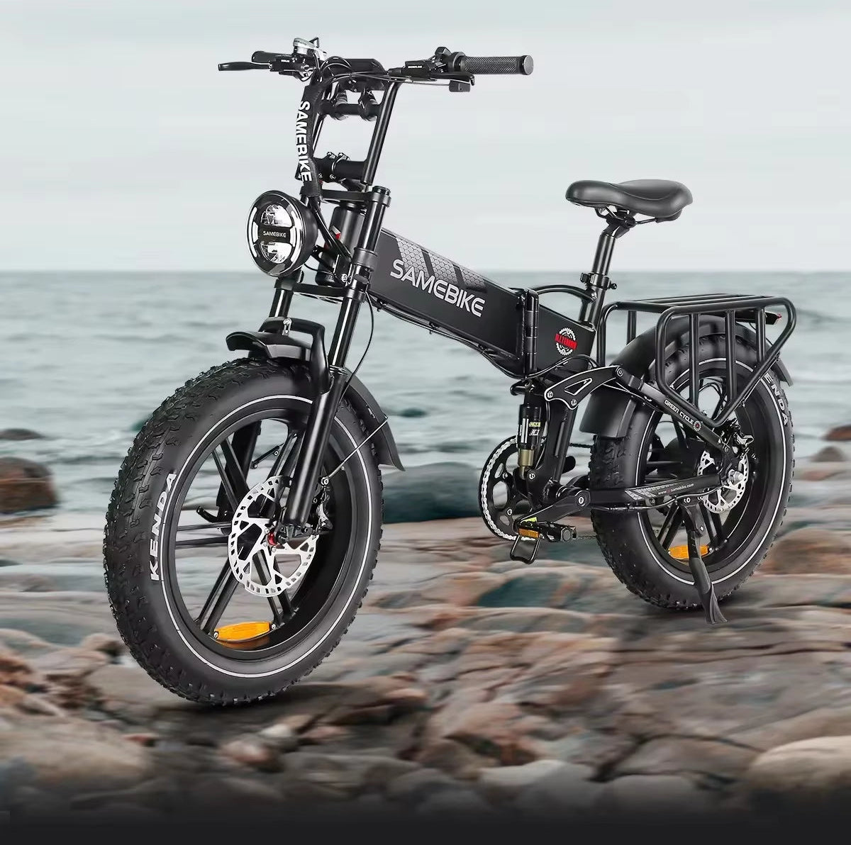 Ebike Hot RS-A02 Model 1200W48V Adult Mountain Electric Bicycle 14AH Battery 20-Inch 2 Tire Folding Electric Bicycle All-Terrain