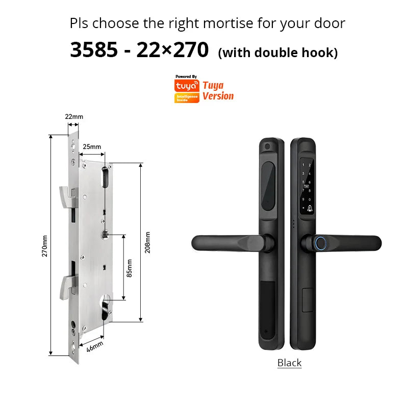 Revolutionary Tuya WiFi Waterproof Smart Door Lock - Biometric Fingerprint Digital Keyless Handle for Glass and Wooden Doors