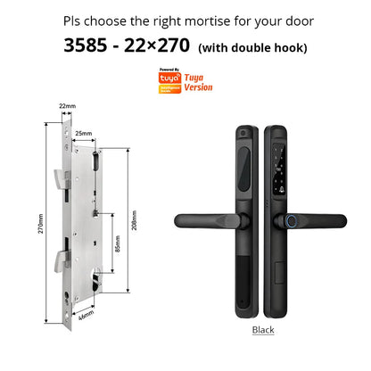 Revolutionary Tuya WiFi Waterproof Smart Door Lock - Biometric Fingerprint Digital Keyless Handle for Glass and Wooden Doors