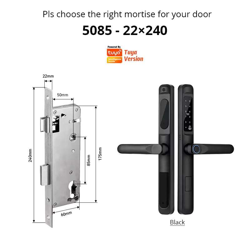 Revolutionary Tuya WiFi Waterproof Smart Door Lock - Biometric Fingerprint Digital Keyless Handle for Glass and Wooden Doors