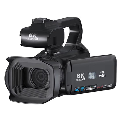 Capture Stunning Moments with the Full 6K Camcorder: 64MP Professional Digital Video Camera for Youtubers and Vloggers with 4" Touch Screen and Auto Focus