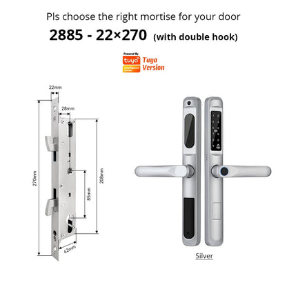 Revolutionary Tuya WiFi Waterproof Smart Door Lock - Biometric Fingerprint Digital Keyless Handle for Glass and Wooden Doors