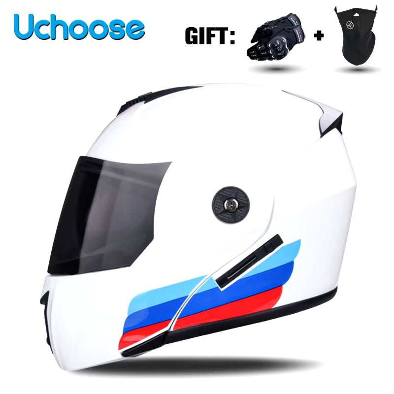 Premium DOT Certified Modular Flip-Up Motorcycle Helmet with Double Lens Visor - Unisex Safety Gear