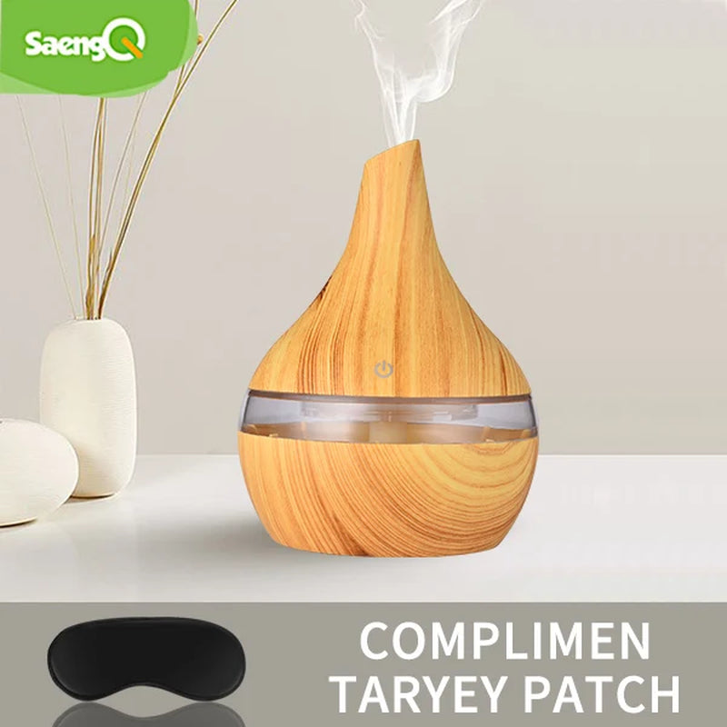 Transform Your Space with the Elegant Electric Aroma Air Diffuser: Wood Ultrasonic Humidifier for Essential Oil Aromatherapy and Cool Mist