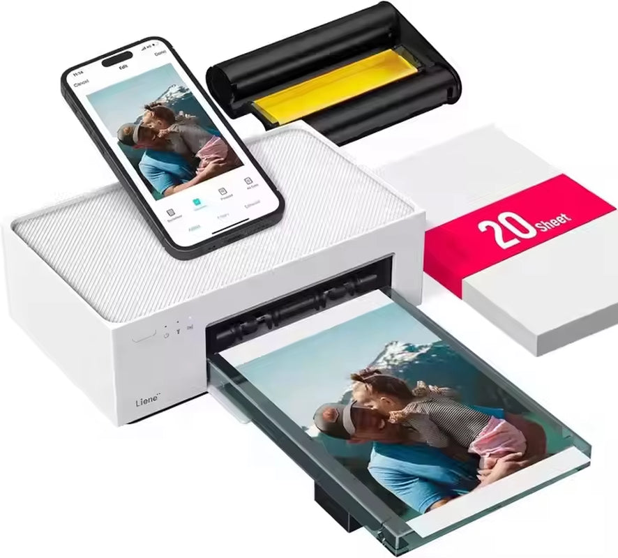 The Ultimate Liene 4x6'' Portable Photo Printer - Capture and Print Memories Instantly with Vibrant Quality