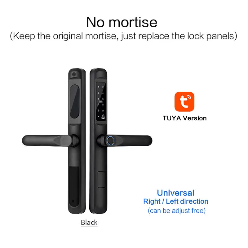 Revolutionary Tuya WiFi Waterproof Smart Door Lock - Biometric Fingerprint Digital Keyless Handle for Glass and Wooden Doors