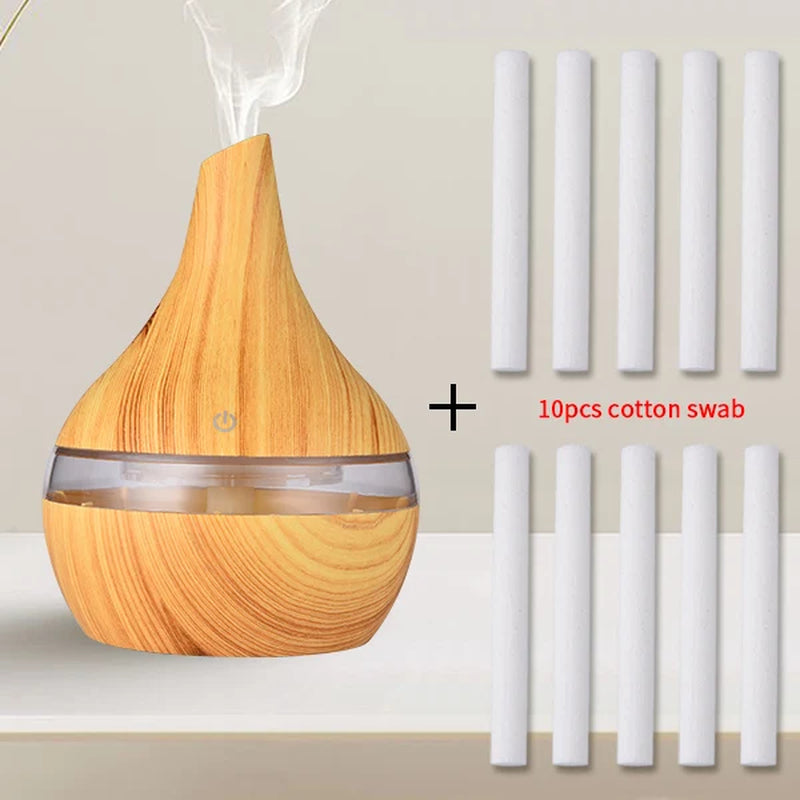 Transform Your Space with the Elegant Electric Aroma Air Diffuser: Wood Ultrasonic Humidifier for Essential Oil Aromatherapy and Cool Mist