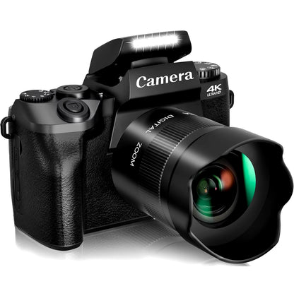 Capture Your World with the 2025 64MP 16X Zoom DSLR Camera - Stunning 4K HD Video, WiFi Connectivity & 4.0" Touchscreen for TikTok, Vlogging & Live Streaming!