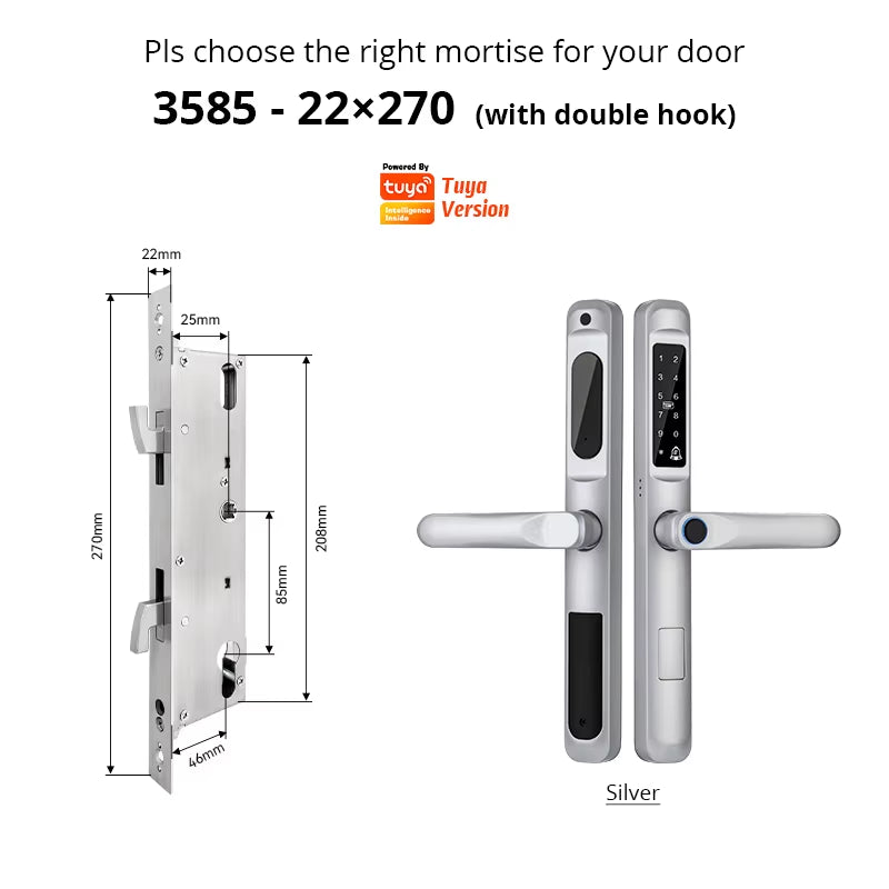Revolutionary Tuya WiFi Waterproof Smart Door Lock - Biometric Fingerprint Digital Keyless Handle for Glass and Wooden Doors