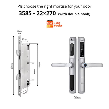 Revolutionary Tuya WiFi Waterproof Smart Door Lock - Biometric Fingerprint Digital Keyless Handle for Glass and Wooden Doors