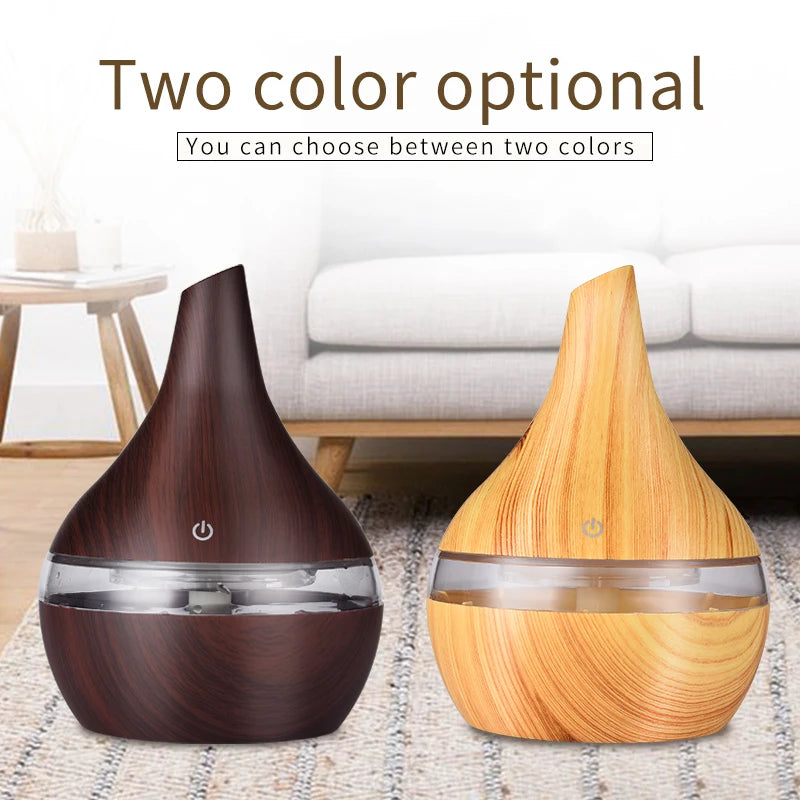 Transform Your Space with the Elegant Electric Aroma Air Diffuser: Wood Ultrasonic Humidifier for Essential Oil Aromatherapy and Cool Mist