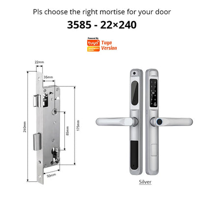 Revolutionary Tuya WiFi Waterproof Smart Door Lock - Biometric Fingerprint Digital Keyless Handle for Glass and Wooden Doors