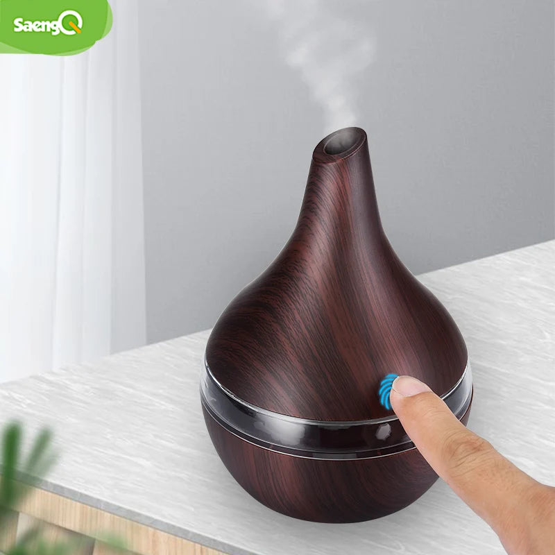 Transform Your Space with the Elegant Electric Aroma Air Diffuser: Wood Ultrasonic Humidifier for Essential Oil Aromatherapy and Cool Mist