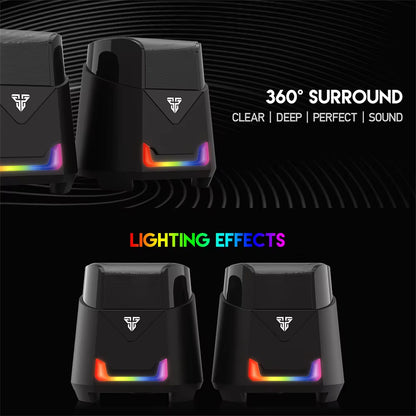 Elevate Your Gaming Experience with HELLSCREAM GS205 RGB Mini Wired Speakers for PC and Laptop