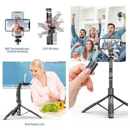 Elevate Your Selfie Game with the L16 1530mm Wireless Selfie Stick Tripod - Perfect for GoPro, Action Cameras, and Smartphones!