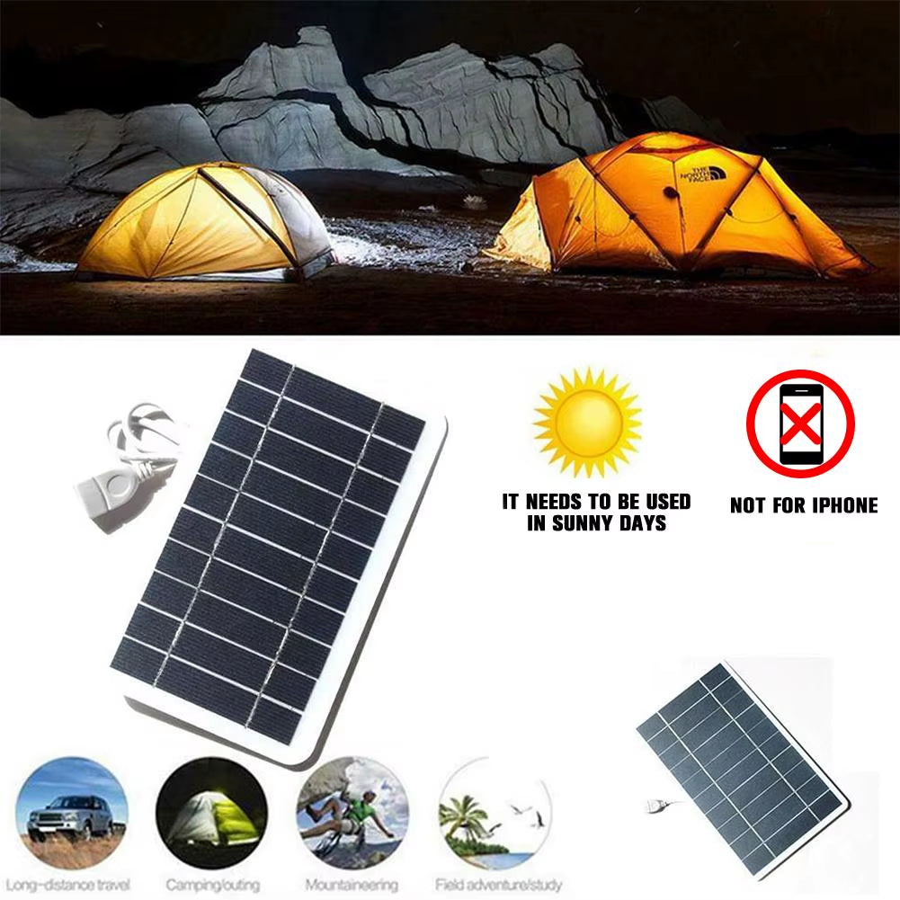 Portable 5V 2W USB Solar Panel Charger - Eco-Friendly Power for Your Mobile Devices