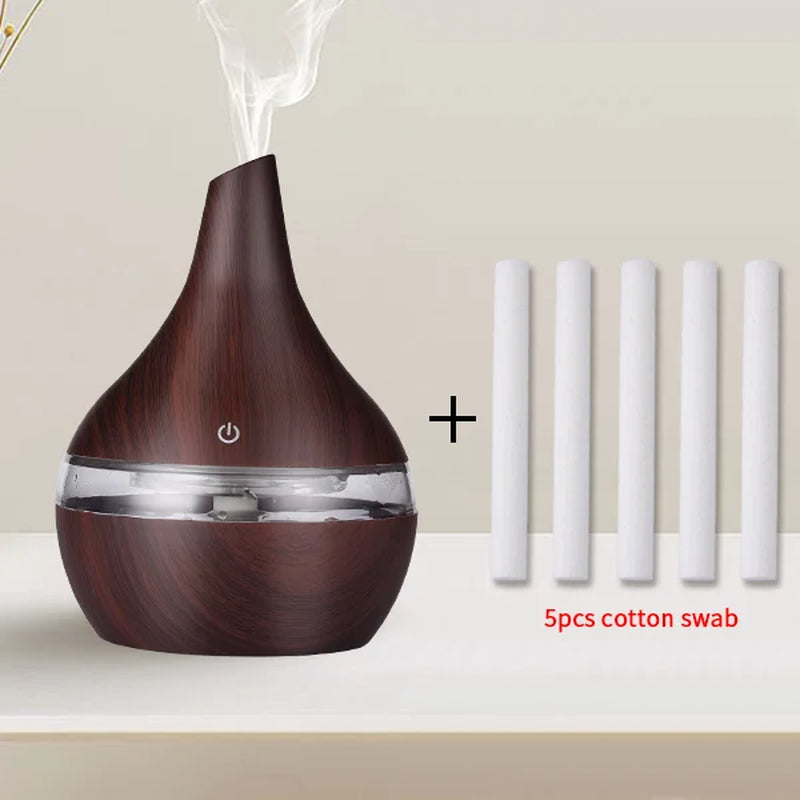 Transform Your Space with the Elegant Electric Aroma Air Diffuser: Wood Ultrasonic Humidifier for Essential Oil Aromatherapy and Cool Mist