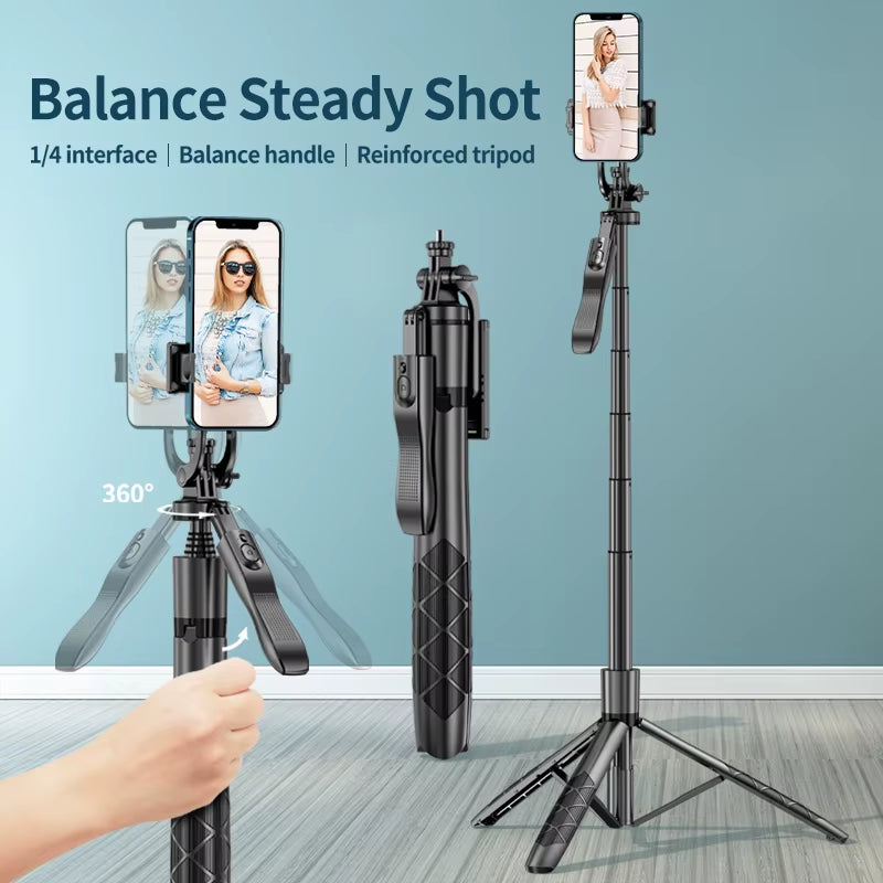 Elevate Your Selfie Game with the L16 1530mm Wireless Selfie Stick Tripod - Perfect for GoPro, Action Cameras, and Smartphones!