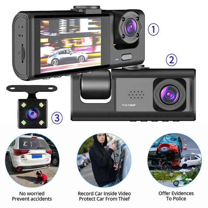 Experience Ultimate Safety with Our 1080P Dash Cam Featuring IR Night Vision, Loop Recording, and 2" IPS Screen - Perfect for Your Vehicle!