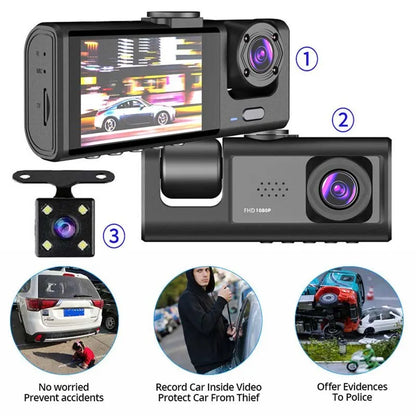Experience Ultimate Safety with Our 1080P Dash Cam Featuring IR Night Vision, Loop Recording, and 2" IPS Screen - Perfect for Your Vehicle!