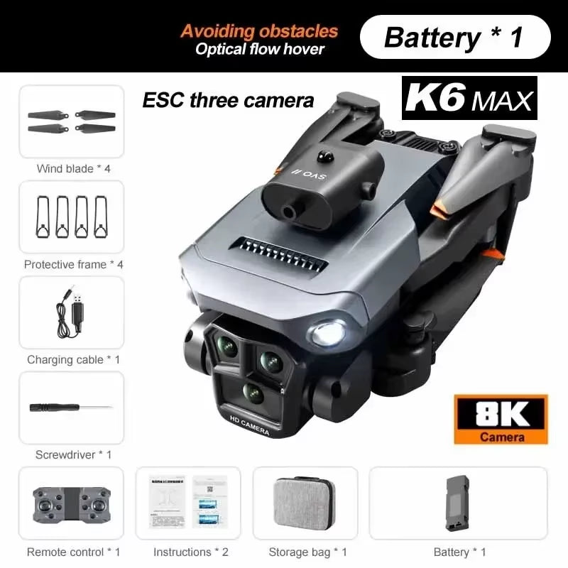 K6 Max Drone: Capture Stunning 8K Footage with GPS Precision and Advanced Obstacle Avoidance